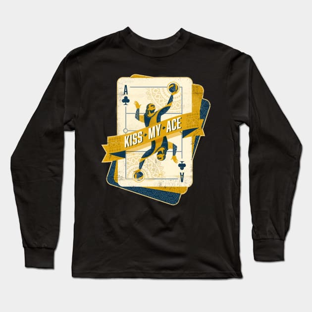 Kiss My Ace (of Clubs) | Volleyball Long Sleeve T-Shirt by Volleyball Merch